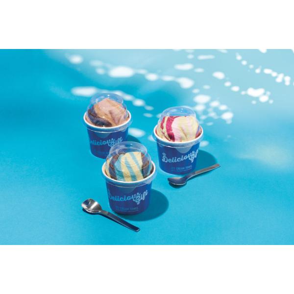 ハンドタオル ハンカチタオル カップアイス風 かわいい雑貨 プチギフト デリシャスギフト アイスクリームタオル
