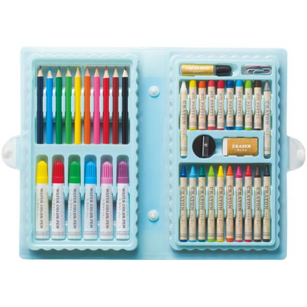 お絵かきセット カラフルパッケージ入り かわいい文具 ステーショナリー プチギフト ノベルティ カラフルアートセット