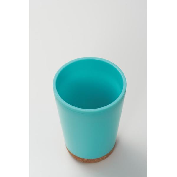 二重構造タンブラー 260ml フタ付 コルク底 滑りにくい 樹脂製 軽量素材 かわいい ノベルティ 小ロット コルック 二重構造タンブラー