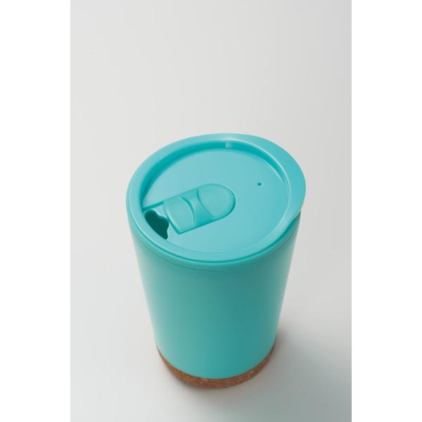 二重構造タンブラー 260ml フタ付 コルク底 滑りにくい 樹脂製 軽量素材 かわいい ノベルティ 小ロット コルック 二重構造タンブラー