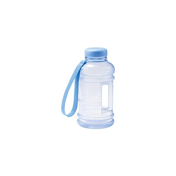 クリアボトル 1L ストラップ付 ハンドル付 目盛り付 アウトドア レジャー スポーツ 記念品 ノベルティ 小ロット 大容量アクティブボトル1.0L