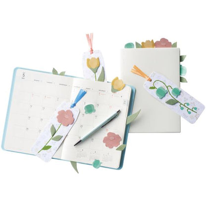 ブックマーク しおり ふせん 文具 ステーショナリー 便利グッズ かわいい 記念品 備品 フラワーブックマークふせん