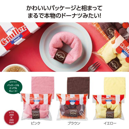 ドーナツ型タオル ハンドタオル ハンカチタオル プチギフト かわいい雑貨 ふんわりクルーラータオル