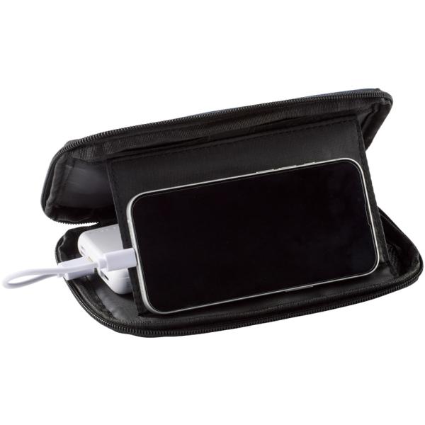 収納ポーチ コスメ モバイル用品 防災用品 文具 便利グッズ ノベルティ 小ロット スマホが置ける まとめるポーチ