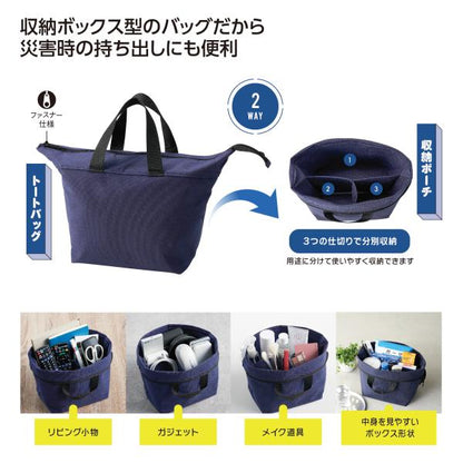 収納BOX 収納ポーチ トートバッグ 防災グッズ 便利グッズ 格安 ノベルティ 景品 販促品 小ロット ソトニモ 収納ボックスバッグ