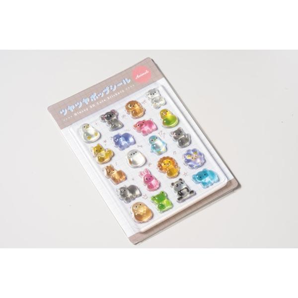ぷっくりシール 立体シール 文具 ステーショナリー 便利グッズ かわいい 雑貨 記念品 備品 ツヤツヤポップシール
