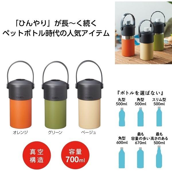 ペットボトルホルダー 水筒カバー 保冷温 700ml アウトドアグッズ ノベルティ 小ロット キャンプス 保冷温ペットボトルホルダー