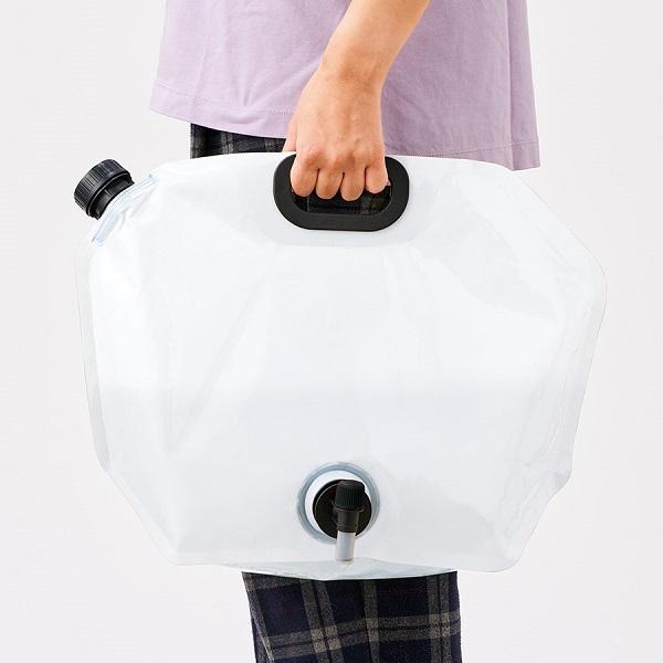 給水タンク 8リットル コック付き 非常用給水袋 アウトドアグッズ 防災 断水対策 備品 ノベルティ 目盛り付ウォータージャグ8L