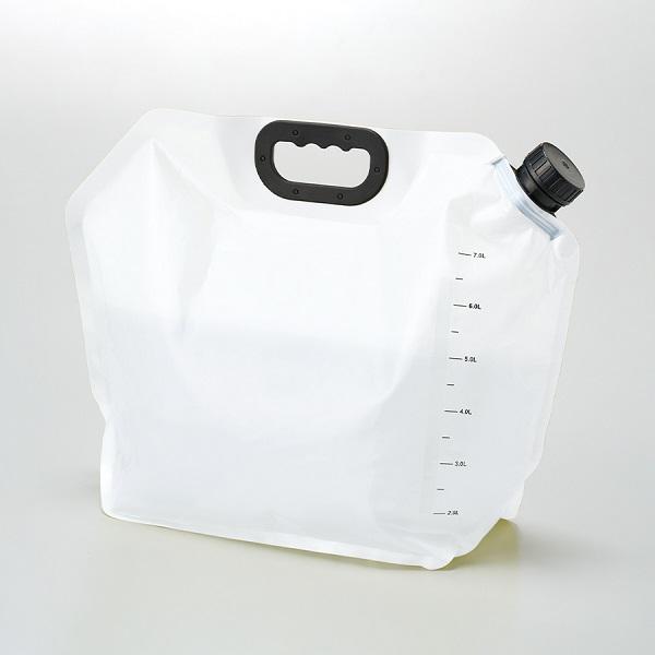 給水タンク 8リットル コック付き 非常用給水袋 アウトドアグッズ 防災 断水対策 備品 ノベルティ 目盛り付ウォータージャグ8L