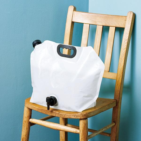 給水タンク 8リットル コック付き 非常用給水袋 アウトドアグッズ 防災 断水対策 備品 ノベルティ 目盛り付ウォータージャグ8L