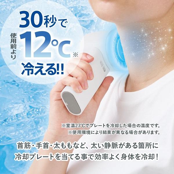 ハンディファン 冷却プレート付 ミニ扇風機 デスクファン 熱中症対策 猛暑対策 涼感グッズ 冷却プレートUSBハンディファン