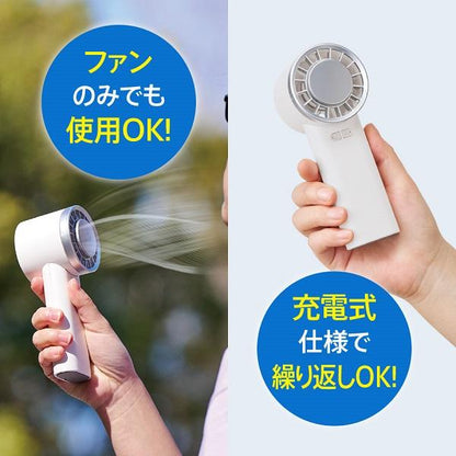 ハンディファン 冷却プレート付 ミニ扇風機 デスクファン 熱中症対策 猛暑対策 涼感グッズ 冷却プレートUSBハンディファン