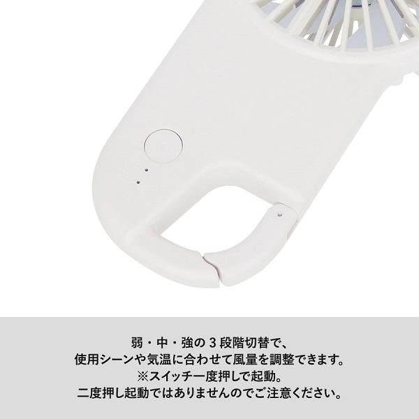 ハンディファン 冷却プレート 扇風機 Type-C カラビナ付き 熱中症対策 暑さ対策 涼感グッズ 冷却プレートフラットUSBハンデイファン