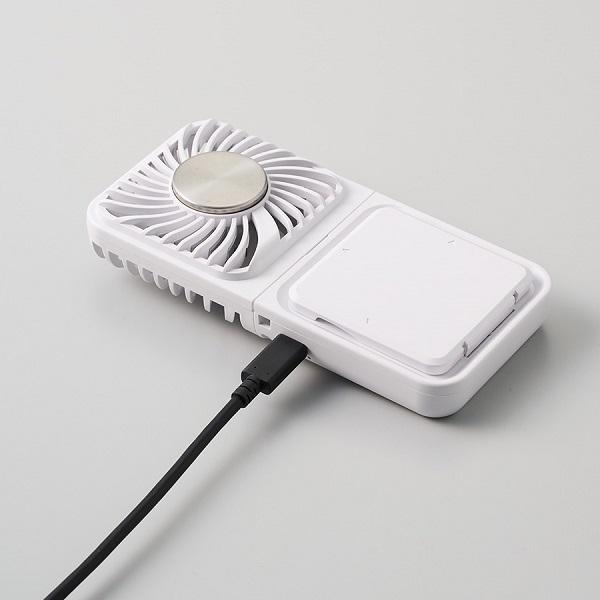 猛暑対策 ハンディファン 冷却プレート USB扇風機 スマホスタンド付き 熱中症対策 暑さ対策 涼感グッズ スマホスタンド付冷却プレートUSBファン
