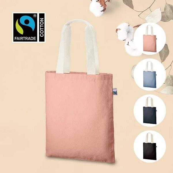 フェアトレードコットン SDGs エコバッグ A4サイズ イベントバッグ 7オンス ノベルティ フェアトレードコットンフラットトート