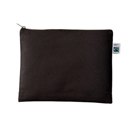 フェアトレードコットン SDGs ポーチ 小物入れ 格安 景品 ノベルティ 販促品 フェアトレードコットンキャンバスフラットポーチ Lサイズ