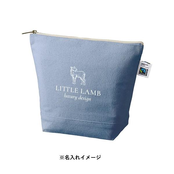 フェアトレードコットン SDGs 舟形ポーチ 小物入れ 格安 景品 ノベルティ 販促品 フェアトレードコットンキャンバスデイリーポーチ Mサイズ