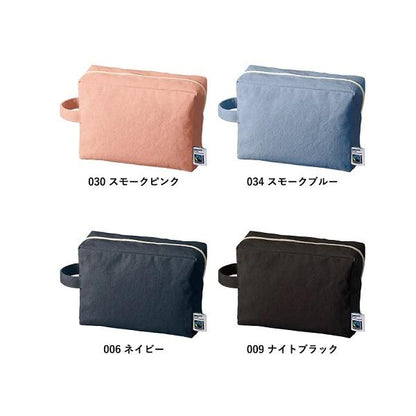 フェアトレードコットン SDGs ポーチ 小物入れ 格安 景品 ノベルティ 販促品 フェアトレードコットンキャンバスファスナーポーチ Lサイズ