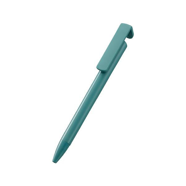 ボールペン 0.7mm スマホスタンド エコ素材 再生PET おしゃれ文具 記念品 スマホスタンド付OBPボールペン（再生PET）