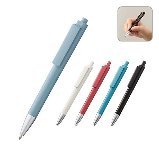 ボールペン 0.7mm ノック式 エコ素材 再生PET おしゃれ文具 記念品 OBPスクエアクリップボールペン