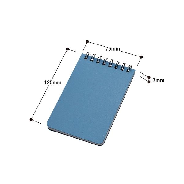 リングメモ A7 方眼線 再生紙使用 エコ文具 記念品 リサイクルA7リングメモ 麦わら配合表紙