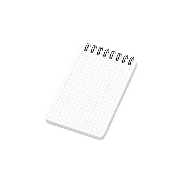 リングメモ A7 方眼線 再生紙使用 エコ文具 記念品 リサイクルA7リングメモ 麦わら配合表紙
