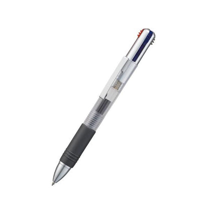 3色ボールペン ブラック2本 文具 記念品 3色+1色ボールペン 再生ABS