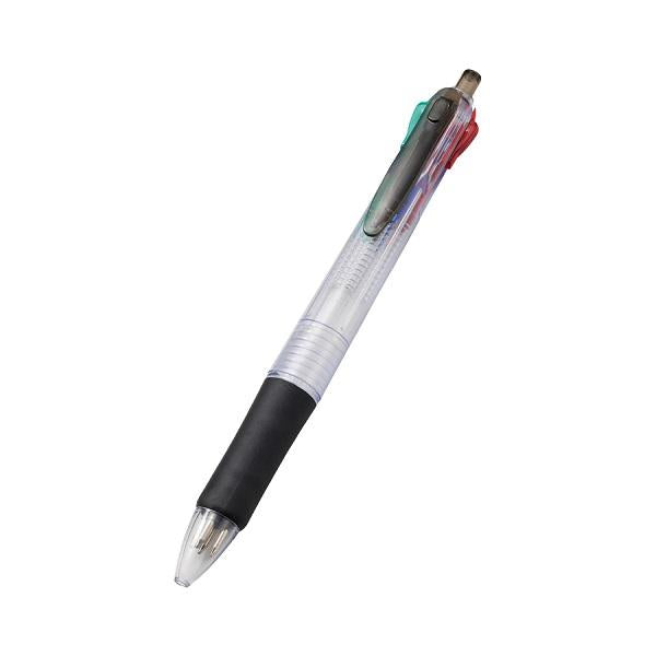 4色ボールペン 便利文具 記念品 クリア4色ボールペン（再生ABS）
