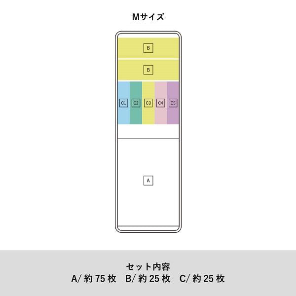 付箋セット ふせんセット 合皮カバー ゴムバンド付き 使い分けふせん 便利文具 記念品 合皮カバー付箋セット Mサイズ