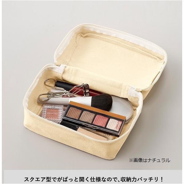 コスメポーチ ぬいポーチ ファスナーポーチ コットン トラベルグッズ ノベルティ キャンバススクエアファスナーポーチ Mサイズ