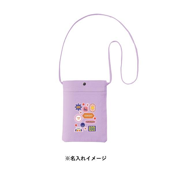 サコッシュ コットン 10オンス ポケット付き サブバッグ スマホショルダー ノベルティ キャンバスフロントポケットサコッシュ