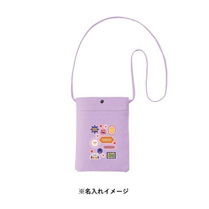 サコッシュ コットン 10オンス ポケット付き サブバッグ スマホショルダー ノベルティ キャンバスフロントポケットサコッシュ