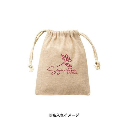 巾着 エコ素材 リサイクルコットン 小物入れ 記念品 シャンブリック巾着 SSサイズ