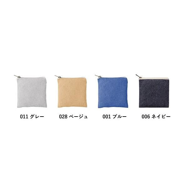 ポーチ エコ素材 リサイクルコットン 小物入れ ノベルティ 記念品 シャンブリックキャンバスフラットポーチ SSサイズ