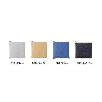 ポーチ エコ素材 リサイクルコットン 小物入れ ノベルティ 記念品 シャンブリックキャンバスフラットポーチ SSサイズ