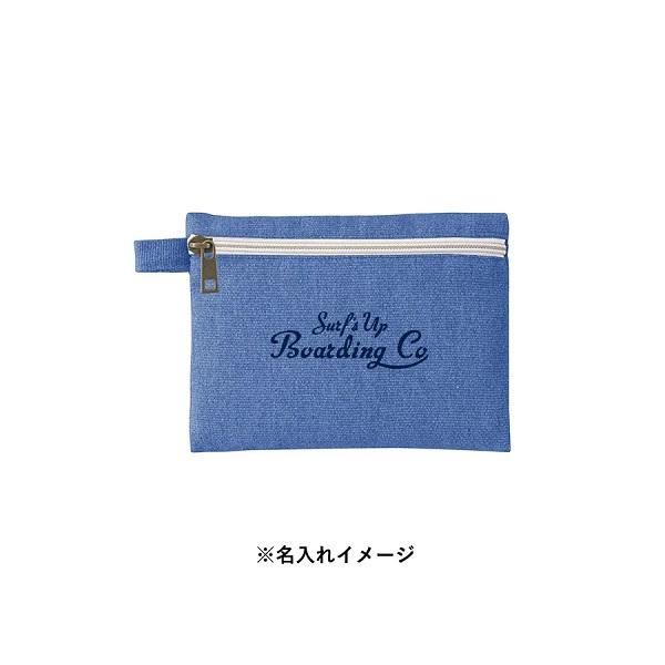 ポーチ エコ素材 リサイクルコットン 小物入れ ノベルティ 記念品 シャンブリックキャンバスフラットポーチ Sサイズ