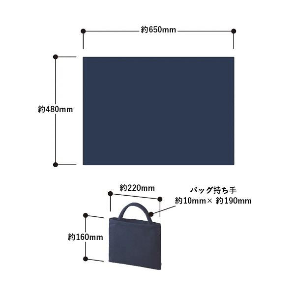 ブランケット ひざ掛け バッグ付 エコ素材 毛玉防止加工 あったかグッズ 再生PET エコブランケットミニ バッグ付