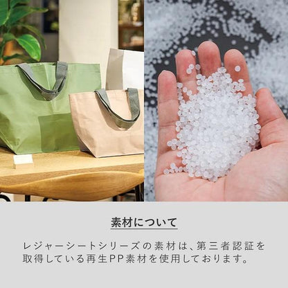 レジャーバッグ ランドリーバッグ エコバッグ マチ付 雨の日バッグ エコ素材 SDGs ノベルティ デイリーレジャートート Ｍサイズ