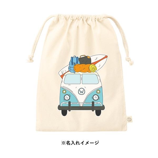 巾着 オーガニックコットン SDGs 小物入れ オーガニックコットン巾着Lサイズ ナチュラル