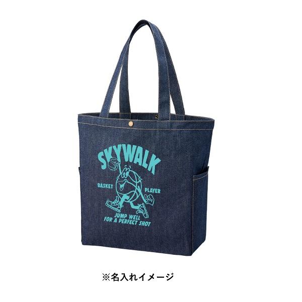 デニムバッグ サイドポケット付 肩掛け 13オンス エコバッグ ノベルティ 小ロット デニムマルチトート インディゴ