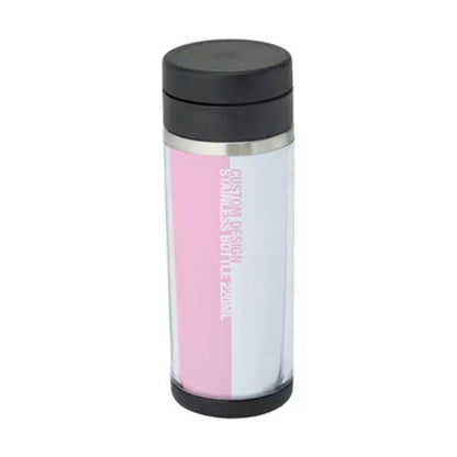 オリジナルステンレスボトル 220ml 保冷温ボトル 水筒 推し活 記念品 ノベルティ 小ロット カスタムデザインステンレスボトル 220ml
