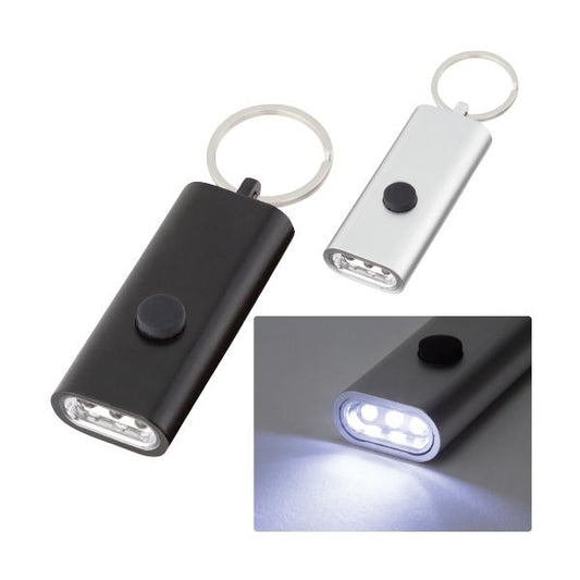 LEDライト 3灯 キーホルダー 防災グッズ ノベルティ LED３灯フラットライトキーホルダー