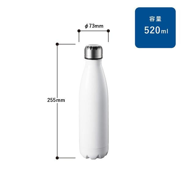 サーモボトル 保冷温ボトル 牛乳瓶型 520ml 水筒 記念品 ノベルティ 小ロット ロケットサーモボトル520ml