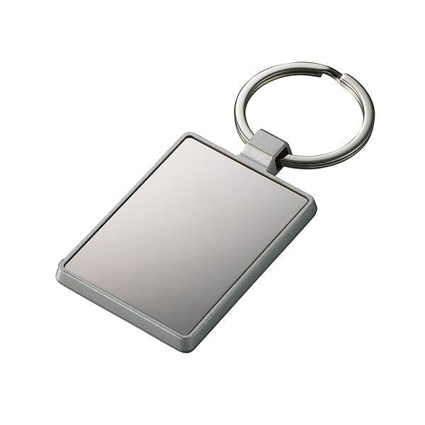 キーホルダー ミラー 鏡 おしゃれ雑貨 記念品 ノベルティ ミラー付メタルキーホルダー スクエア