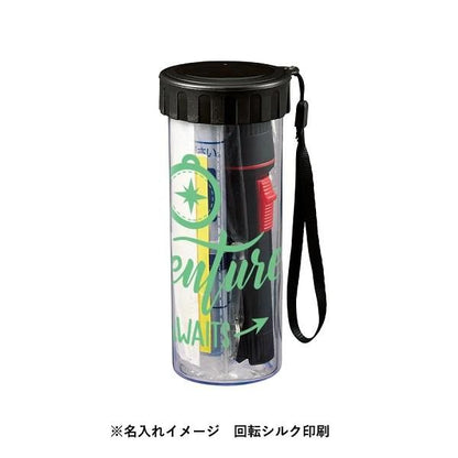 防災セット 懐中電灯 マスク ホイッスル他 備品 ノベルティ 防災緊急7点セット ボトルタイプ