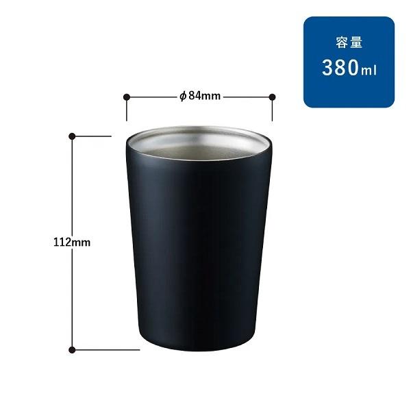 ステンレスタンブラー コンビニカップホルダー 380ml 保冷温 記念品 ノベルティ 小ロット ステンレスサーモタンブラー380ml