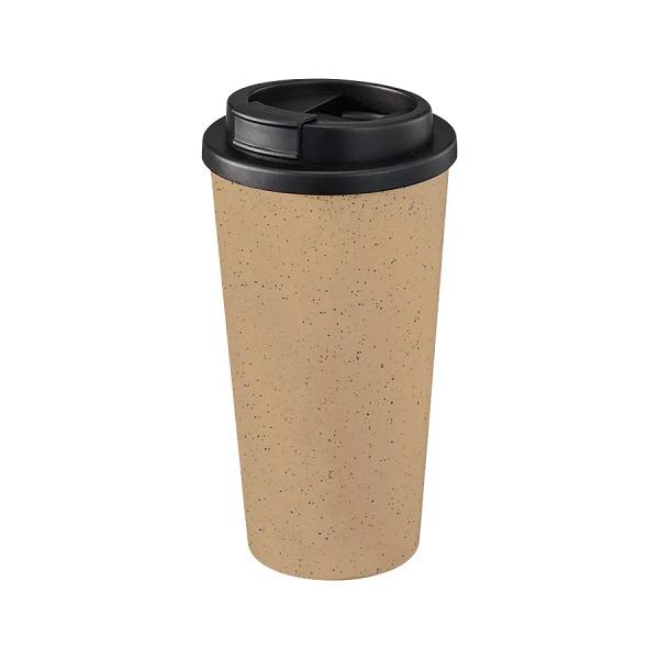 タンブラー 550ml エコ素材 SDGs 記念品 ノベルティ 小ロット ダブルウォールタンブラー550ml コーヒー配合タイプ