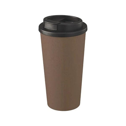 タンブラー 550ml エコ素材 SDGs 記念品 ノベルティ 小ロット ダブルウォールタンブラー550ml コーヒー配合タイプ