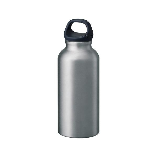 アルミボトル 水筒 500ml カラビナキャップ アウトドアグッズ ノベルティ 小ロット アルミハンギングボトル（L）500ml