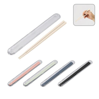 箸 ケース付 掴みやすい エコ素材 プラ削減 カトラリー 記念品 エコ箸フルケース バンブーファイバー入タイプ